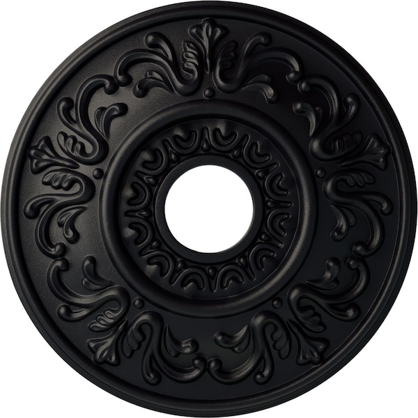 Ekena Millwork Valletta Ceiling Medallion (Fits Canopies up to 3 1/2"), 18"OD x 3 1/2"ID x 1"P, Steel Gray CM18VLSGS - main